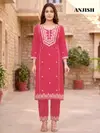 Anjish By Banwery Cotton Embroidery Work Kurti With Bottom